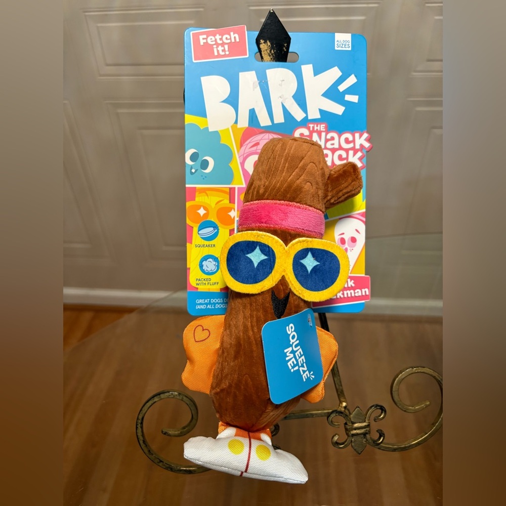 Dog Squeaky Barkbox Toy ( THE SNACK PACK ) Hunk Stickman NEW!! 9”